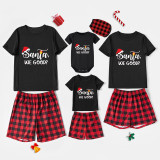 Christmas Matching Family Pajamas Exclusive Design Santa We Good Black Pajamas Set