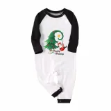 Christmas Matching Family Pajamas Exclusive Swing Santa Christmas Tree Green Plaids Pajamas Set