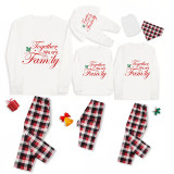 Christmas Matching Family Pajamas We are Family Together White Pajamas Set