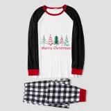 Christmas Matching Family Pajamas Merry Christmas Beatiful Tree White Pajamas Set