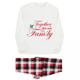 Christmas Matching Family Pajamas We are Family Together White Pajamas Set