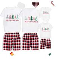 Christmas Matching Family Pajamas Exclusive Merry Christmas Beatiful Tree Short Pajamas Set