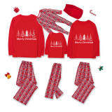 Christmas Matching Family Pajamas Exclusive Merry Christmas Beatiful Tree Red Pajamas Set