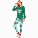 2022 Christmas Matching Family Pajamas Christmas Exclusive Design We are Family Polar Bear Green Pajamas Set