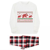 Christmas Matching Family Pajamas Christmas Exclusive Design Baby Cold Polar Bear White Pajamas Set