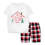 2022 Christmas Matching Family Pajamas Exclusive Design Our First Christmas In Our Home Short Pajamas Set