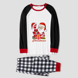 Christmas Matching Family Pajamas Exclusive Design Love Santa Christmas Gift Box White Pajamas Set