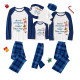 Christmas Matching Family Pajamas Merry Christmas Happy New Year 2023 Blue Pajamas Set