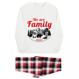 2022 Christmas Matching Family Pajamas Christmas Exclusive Design We are Family Polar Bear Gray Pajamas Set