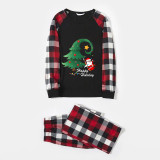Christmas Matching Family Pajamas Exclusive Swing Santa Christmas Tree Black Red Plaids Pajamas Set