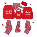 Christmas Matching Family Pajamas Exclusive Design Santa We Good Red Pajamas Set