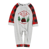 Christmas Matching Family Pajamas Exclusive Design 2022 Our First Christmas Gray Pajamas Set