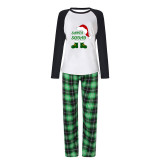 Christmas Matching Family Pajamas Exclusive Design Christmas Hat Santa Green Plaids Pajamas Set