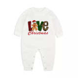 icusromiz Christmas Matching Family Pajamas Exclusive Design Plaids LOVE Christmas Hat Bear White Pajamas Set