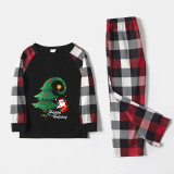 Christmas Matching Family Pajamas Exclusive Swing Santa Christmas Tree Black Red Plaids Pajamas Set