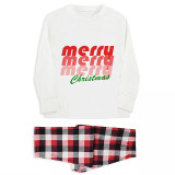 Christmas Matching Family Pajamas Exclusive Design Merry Christmas White Pajamas Set