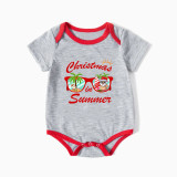 Christmas Matching Family Pajamas Exclusive Design Christmas In Summer Short Pajamas Set