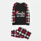 Christmas Matching Family Pajamas Exclusive Design Santa We Good Red Pajamas Set