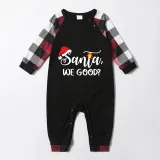 Christmas Matching Family Pajamas Exclusive Design Santa We Good Red Pajamas Set