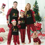 Christmas Matching Family Pajamas LOVE Gingerbread Man Christmas Black Pajamas Set