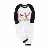 Christmas Matching Family Pajamas Exclusive Design Merry Christmas Santa and Deer Green Plaids Pajamas Set