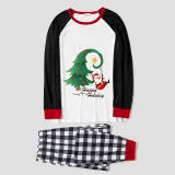 Christmas Matching Family Pajamas Exclusive Swing Santa Christmas Tree White Pajamas Set