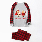 Christmas Matching Family Pajamas Exclusive Design Couple Santa Claus Christmas Gray Pajamas Set