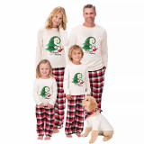 Christmas Matching Family Pajamas Exclusive Swing Santa Christmas Tree White Pajamas Set