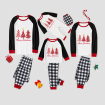 Christmas Matching Family Pajamas Exclusive Christmas Tree Merry Christmas White Pajamas Set