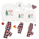 Christmas Matching Family Pajamas 2022 Our First Christmas Couple Reindeers White Pajamas Set