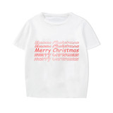 Christmas Matching Family Pajamas Exclusive Design WordArt Merry Christmas Short Pajamas Set