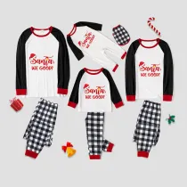 Christmas Matching Family Pajamas Exclusive Design Santa We Good White Pajamas Set