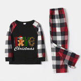 icusromiz Christmas Matching Family Pajamas Love Gingerbread Man Christmas Plaids Pajamas Set