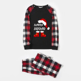 Christmas Matching Family Pajamas Christmas Santa Squad Black Red Plaids Pajamas Set