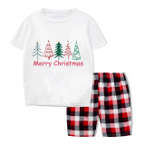 Christmas Matching Family Pajamas Exclusive Merry Christmas Beatiful Tree Short Pajamas Set