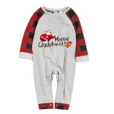 Christmas Matching Family Pajamas Exclusive Design Merry Christmas Santa Bag Gray Pajamas Set