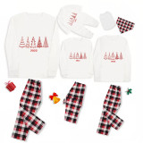 2022 Christmas Matching Family Pajamas Exclusive Christmas Tree White Pajamas Set