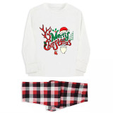 Christmas Matching Family Pajamas Exclusive Design Merry Christmas Santa Mustache White Pajamas Set