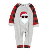 Christmas Matching Family Pajamas Exclusive Design Sunglasses Santa Gray Pajamas Set
