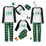 Christmas Matching Family Pajamas Exclusive Christmas Tree Merry Christmas Green Plaids Pajamas Set