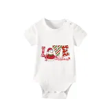 Christmas Matching Family Pajamas Exclusive Snowman LOVE Christmas Short Pajamas Set