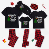 2022 Christmas Matching Family Pajamas Exclusive Family Together Flying Reindeer Black Pajamas Set