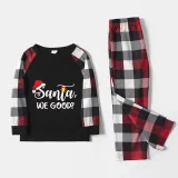 Christmas Matching Family Pajamas Exclusive Design Santa We Good Red Pajamas Set