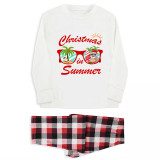 Christmas Matching Family Pajamas Exclusive Design Christmas In Sunglasses White Pajamas Set
