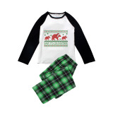 Christmas Matching Family Pajamas Christmas Exclusive Design Baby Cold Polar Bear Green Plaids Pajamas Set