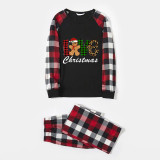 icusromiz Christmas Matching Family Pajamas Love Gingerbread Man Christmas Plaids Pajamas Set