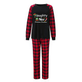 Christmas Matching Family Pajamas ELF Naughty Or Nice Black Pajamas Set