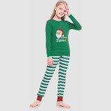 Christmas Matching Family Pajamas Exclusive Elf Santa Head Green Pajamas Set