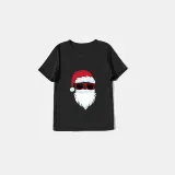 Christmas Matching Family Pajamas Exclusive Design Santa Head Black Pajamas Set