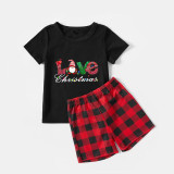 Christmas Matching Family Pajamas Exclusive Design LOVE Gnomie Black Pajamas Set